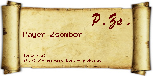 Payer Zsombor névjegykártya